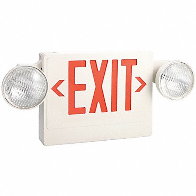 LUMAPRO MFG# 40CP82, Exit Sign w/Emergency Lights LED 5.4W