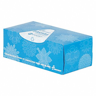 ABILITY ONE MFG# 8540002818360, Facial Tissue 200 White