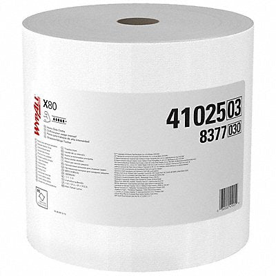 WYPALL MFG# 41025, Dry Wipe Roll 12-1/2 x 13 White