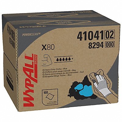 WYPALL MFG# 41041, Dry Wipe 11 x 16 3/4 Blue