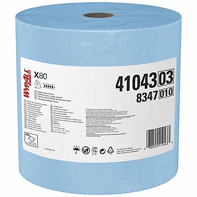 WYPALL MFG# 41043, Dry Wipe Roll 12-1/2 x 13 Blue