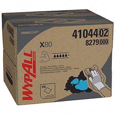 WYPALL MFG# 41044, Dry Wipe 11 x 16 3/4 White