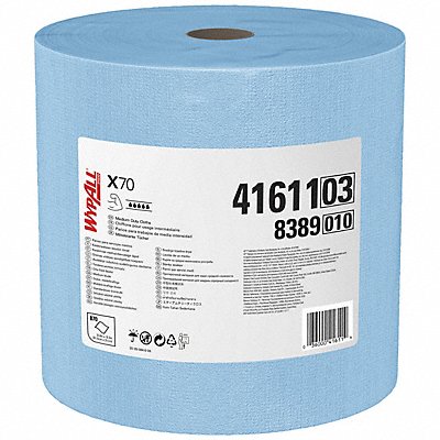 WYPALL MFG# 41611, Dry Wipe Roll 12-1/2 x 13-1/2 Blue