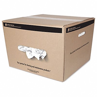 BUFFALO MFG# 10524, White Cloth Rags Box 25 Lb.