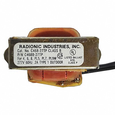 RADIONIC HI-TECH MFG# C468B27TP, Ballast 277V 4 to 9W Class B TP