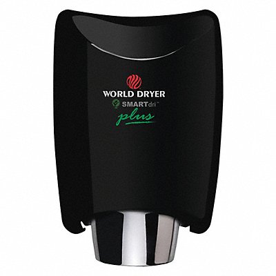 WORLD DRYER MFG# K162P2, Hand Dryer Alum Cover Black Automatic