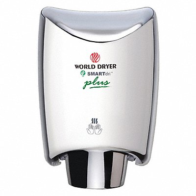 WORLD DRYER MFG# K972P2, Hand Dryer SS Cover Silver Automatic