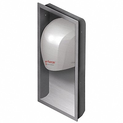 WORLD DRYER MFG# KJR973, Recess Kit Silver 25 H x 15 W SS