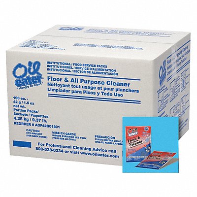 OIL EATER MFG# AOF42G01801, Floor Cleaner Powder 1.5 oz Packet PK100