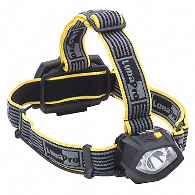 LUMAPRO MFG# 49XX90, Headlamp Plastic Black Yellow 343lm