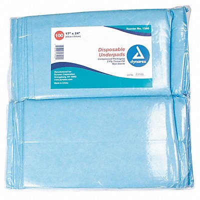 DYNAREX MFG# 1340, Dspsbl Undrpds 17x24In Tissue Fill PK300