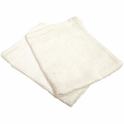 APPROVED VENDOR MFG# 51702, White Cloth Rag Terry 14 x17 PK12