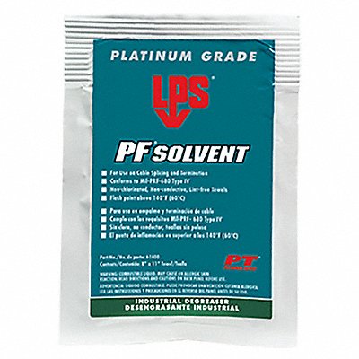 LPS MFG# 61400, Solvent and Degreaser Wipes 11 x8 1 ct