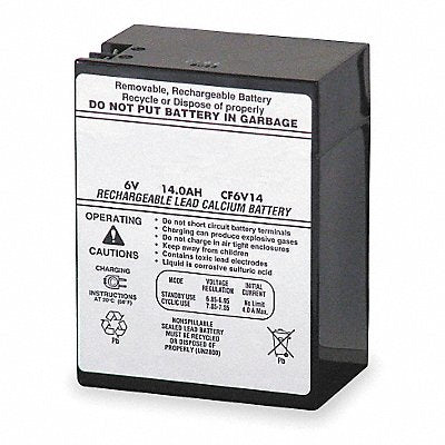 LITHONIA LIGHTING MFG# ELB0614, Battery 12V 168hr 6 1/8in Threaded