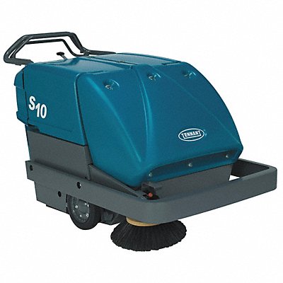 TENNANT MFG# MS10, Walk Behind Sweeper Plastic 2.8 cu ft.