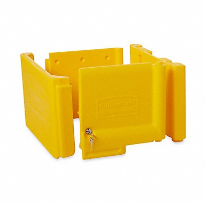 RUBBERMAID COMMERCIAL PRODUCTS MFG# FG618100YEL, Locking Compartment 20 in L Yellow