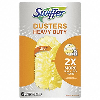 SWIFFER MFG# 21620, Dusters Refills 7 3/4 in L Yellow PK4