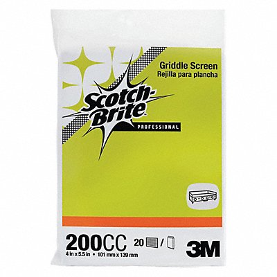 SCOTCH-BRITE MFG# 200CC, Screen Pad 5 1/2 in L Gray PK20