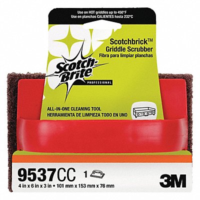 SCOTCH-BRITE MFG# 9537CC, Scrubber Sponge 6 in L Red PK4