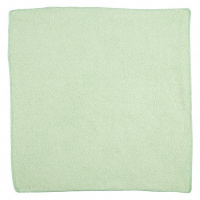 RUBBERMAID COMMERCIAL PRODUCTS MFG# 1820582, Microfiber Cloth 16 x 16 Green PK24