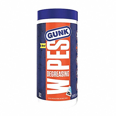 GUNK MFG# EDW30, Degreaser Wipes 12 x 8 30 ct