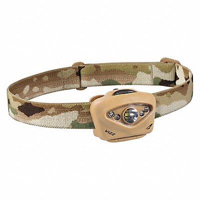 PRINCETON TEC MFG# VizzMPLSMC, Tactical Headlamp Plastic Tan 420lm