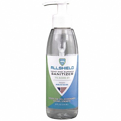 ALLSHIELD MFG# 2258, Hand Sanitizer 8 oz Size