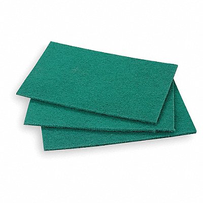 ABILITY ONE MFG# 7920007535242, Scouring Pad 9 1/2 in L Green PK10