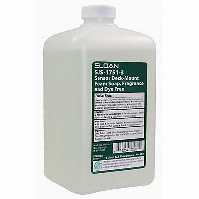 SLOAN MFG# SJS17513, Hand Soap CLR 1 000 mL PK6