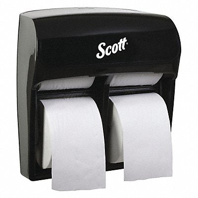 SCOTT MFG# 44518, Toilet Paper Dispenser (4) Rolls Black