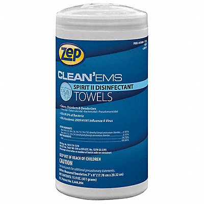 ZEP MFG# 650880, Disinfectant Towels PK6