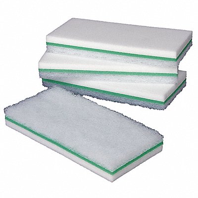 TOUGH GUY MFG# 6DNA9, Melamine Utility Scrub Pad White 9 L PK6