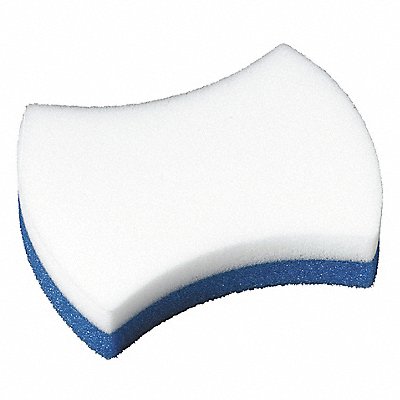 3M MFG# 4004CC, Scouring Pad 4 1/2 in L Blue/White PK4