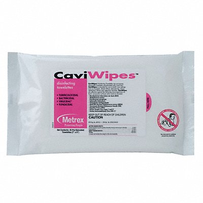 CAVIWIPES MFG# 131224, Disinfecting Wipes 45 ct Soft Pack