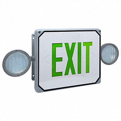 BIG BEAM MFG# LS2E4XL1GW, Exit Sign LED Green Letter Color 1 Face