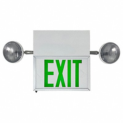 BIG BEAM MFG# L2ETXFL2GWWU, Exit Sign LED Green Letter Color 3 Faces