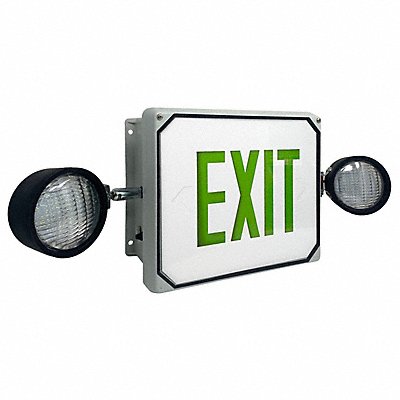 BIG BEAM MFG# LS2E4XL1GWFSH, Exit Sign LED Green Letter Color 1 Face