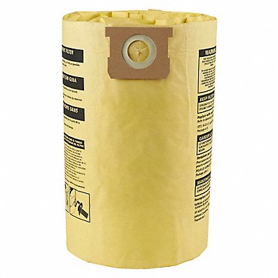 SHOP-VAC MFG# 9067333, Vacuum Bags Non-Reusable Dry Paper PK2