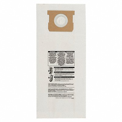 SHOP-VAC MFG# 9193100, Vacuum Bags Non-Reusable Dry Paper PK3