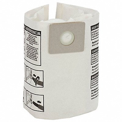 SHOP-VAC MFG# 9066000, Vacuum Bags Non-Reusable Dry Paper PK3