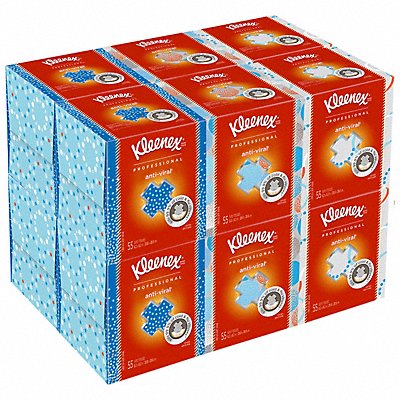 KLEENEX MFG# 21286, Facial Tissue 8.2 x 8.2 Cube box PK12