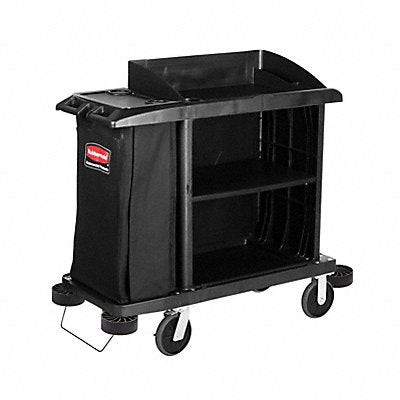 RUBBERMAID COMMERCIAL PRODUCTS MFG# FG619000BLA, Housekeeping Cart 50 H 34 gal Cap.