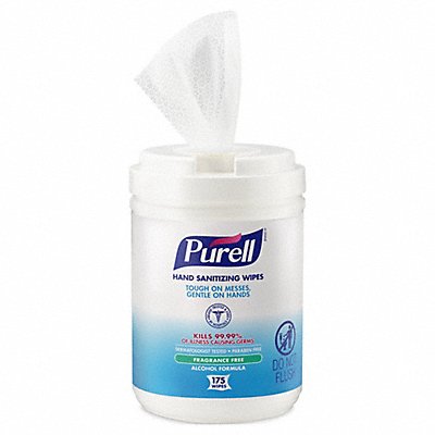 PURELL MFG# 903106, Sanitizer Wipes Canister 6 x 7