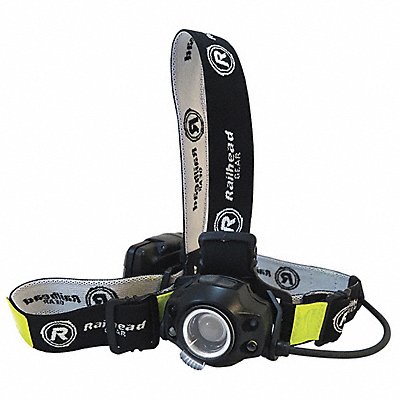 RAILHEAD GEAR MFG# KEHLFC185, Headlamp ABS Plastic Black 450lm