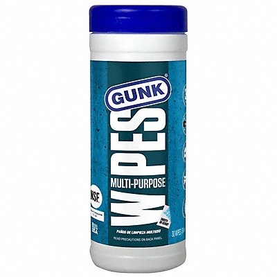 GUNK MFG# MPDW30, Cleaning Wipes 30 ct Canister Citrus