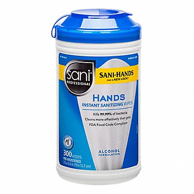 SANI PROFESSIONAL MFG# P92084, Disinfecting HandWipes 5-1/2 x7-1/2 PK6