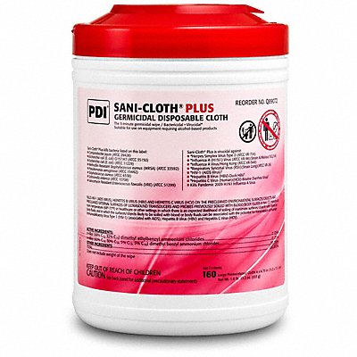 PDI MFG# Q89072, Disinfecting Wipes 160 ct Canister