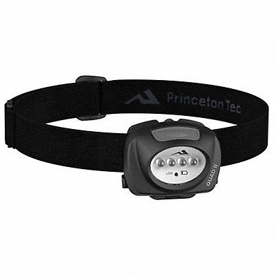 PRINCETON TEC MFG# QUADIIBK, Headlamp Plastic Black 78lm