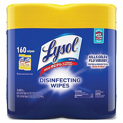 LYSOL MFG# 1920080296, Disinfecting Wipes Canister 80 PK2