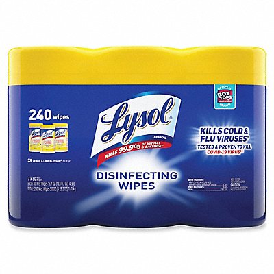 LYSOL MFG# 1920084251, Disinfecting Wipes Canister 80 PK3